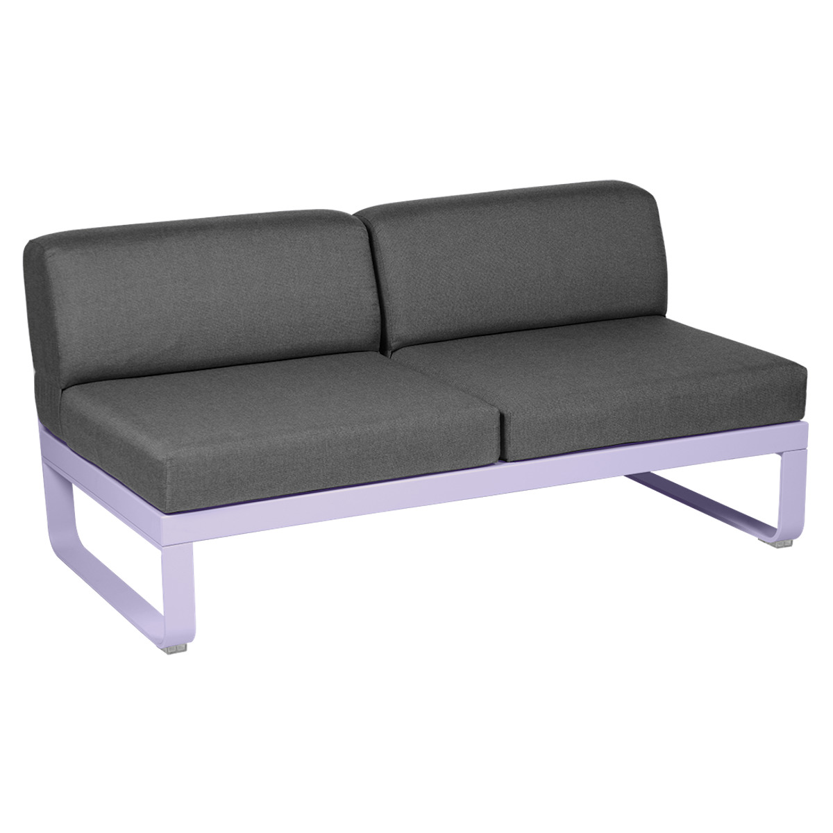 Module central 2 places BELLEVIE Fermob guimauve-gris graphite