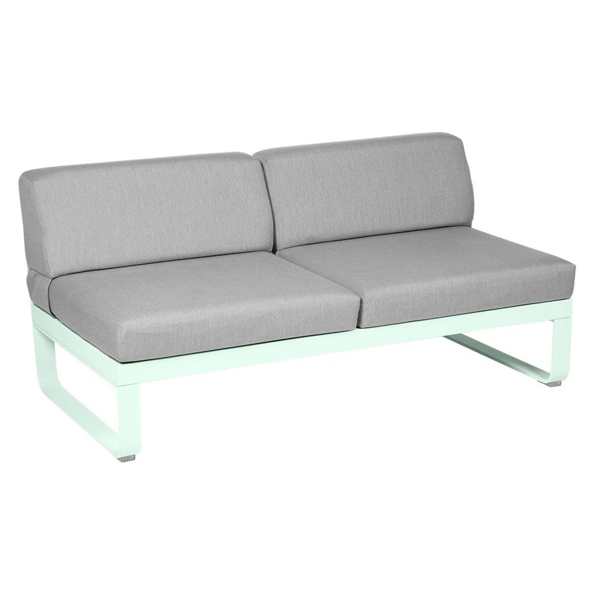 Module central 2 places BELLEVIE Fermob menthe glaciale/gris flanelle