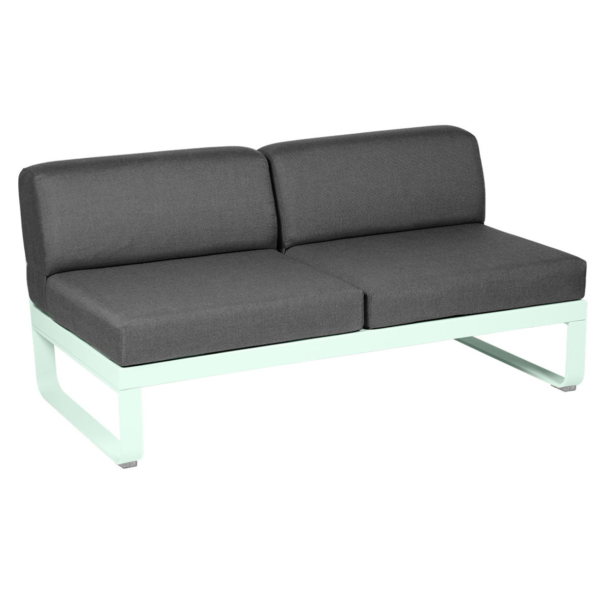 Module central 2 places BELLEVIE Fermob menthe glaciale/gris graphite