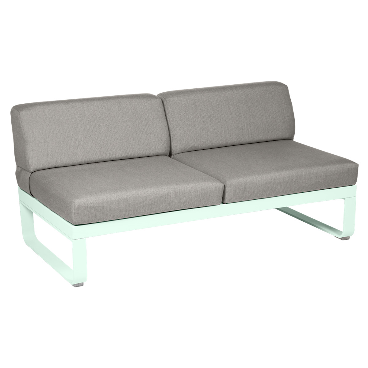 Module central 2 places BELLEVIE Fermob menthe glaciale/taupe grisé