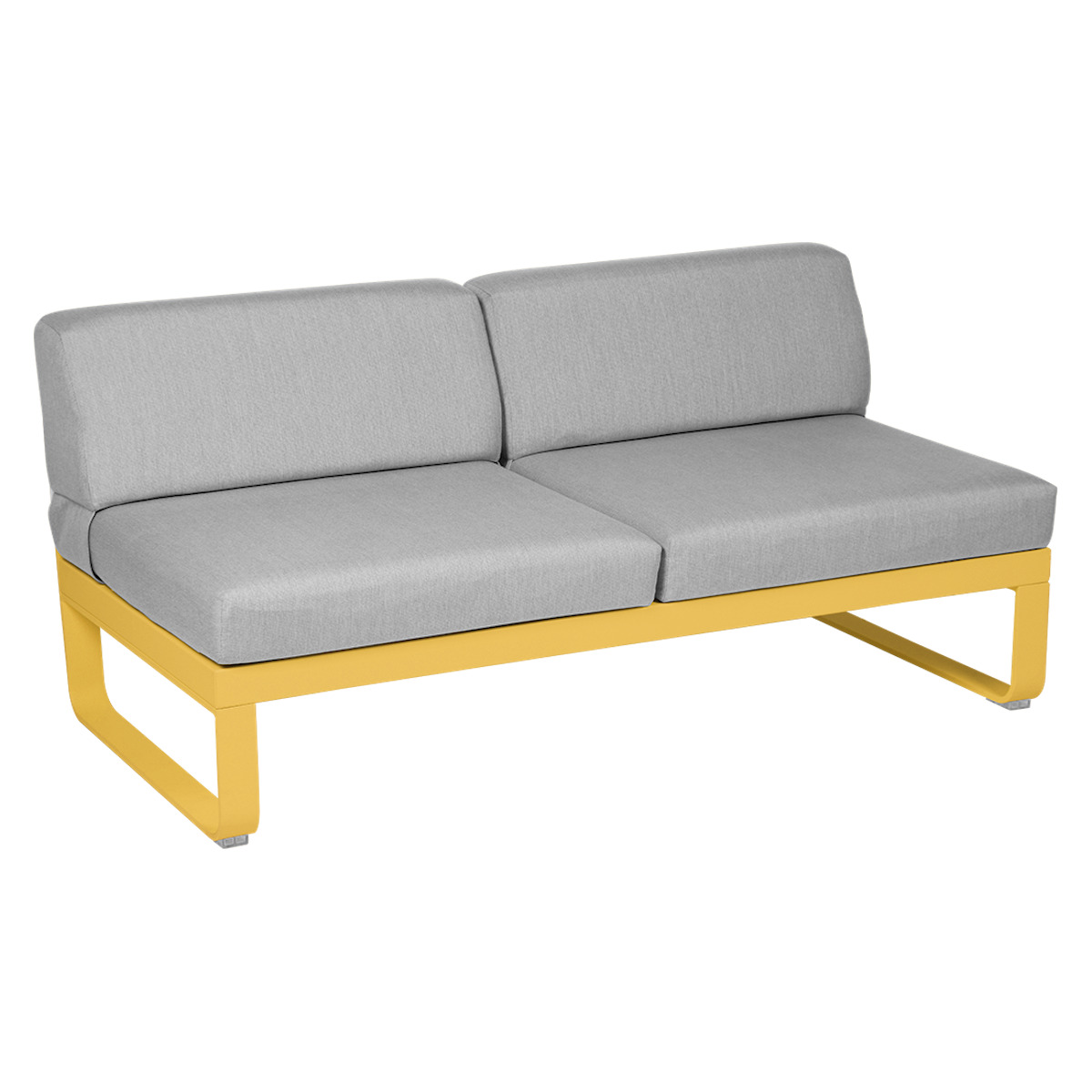 Module central 2 places BELLEVIE Fermob miel NEW-gris flanelle 
