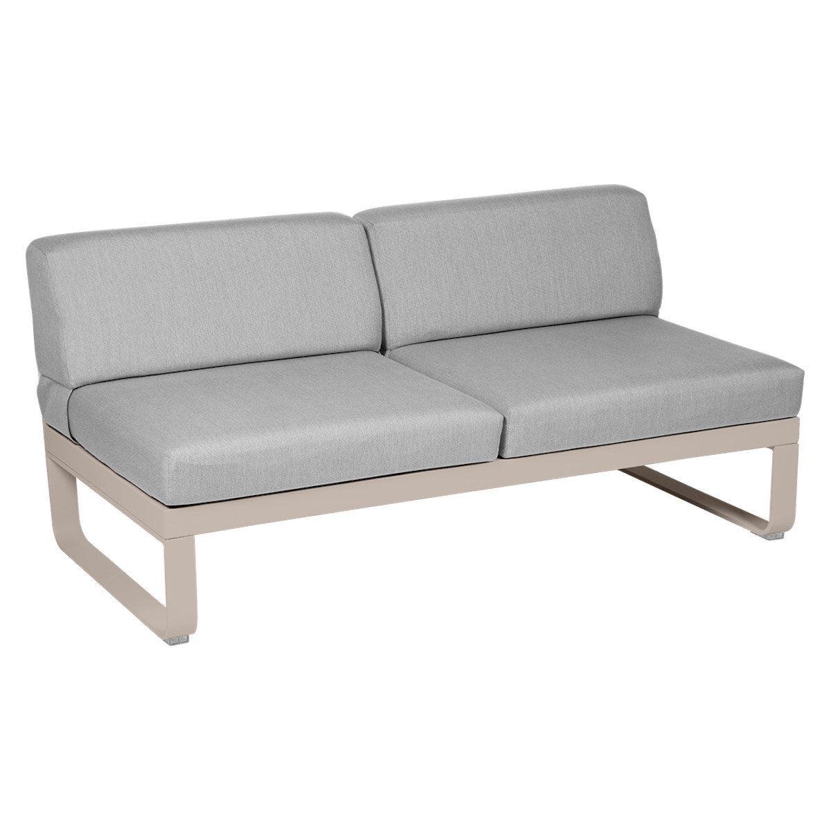 Module central 2 places BELLEVIE Fermob muscade/gris flanelle