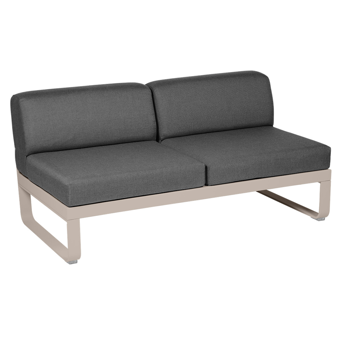 Module central 2 places BELLEVIE Fermob muscade/gris graphite