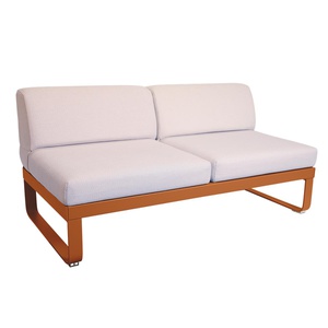 Module central 2 places BELLEVIE Fermob orange confite-perle