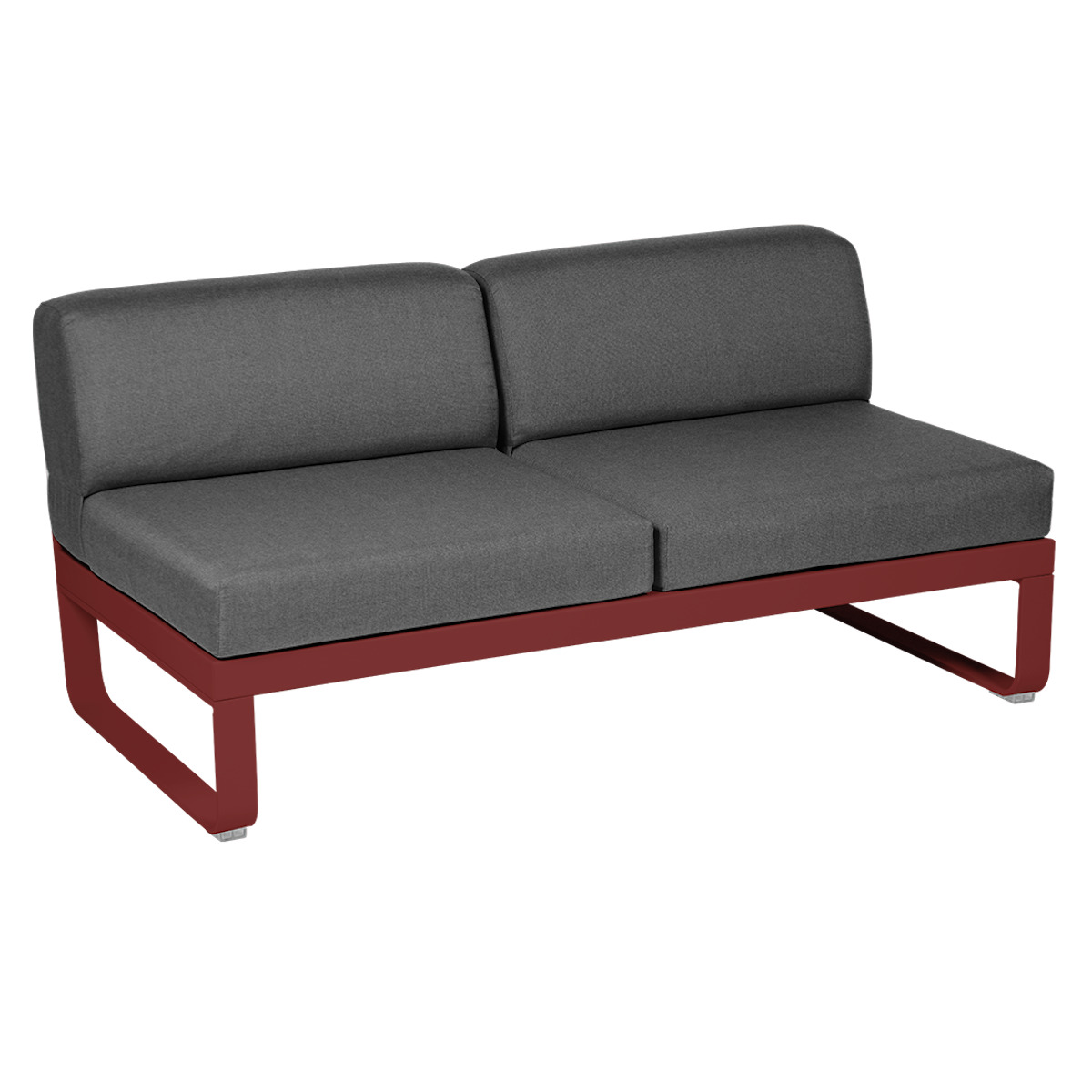 Module central 2 places BELLEVIE Fermob piment/gris graphite