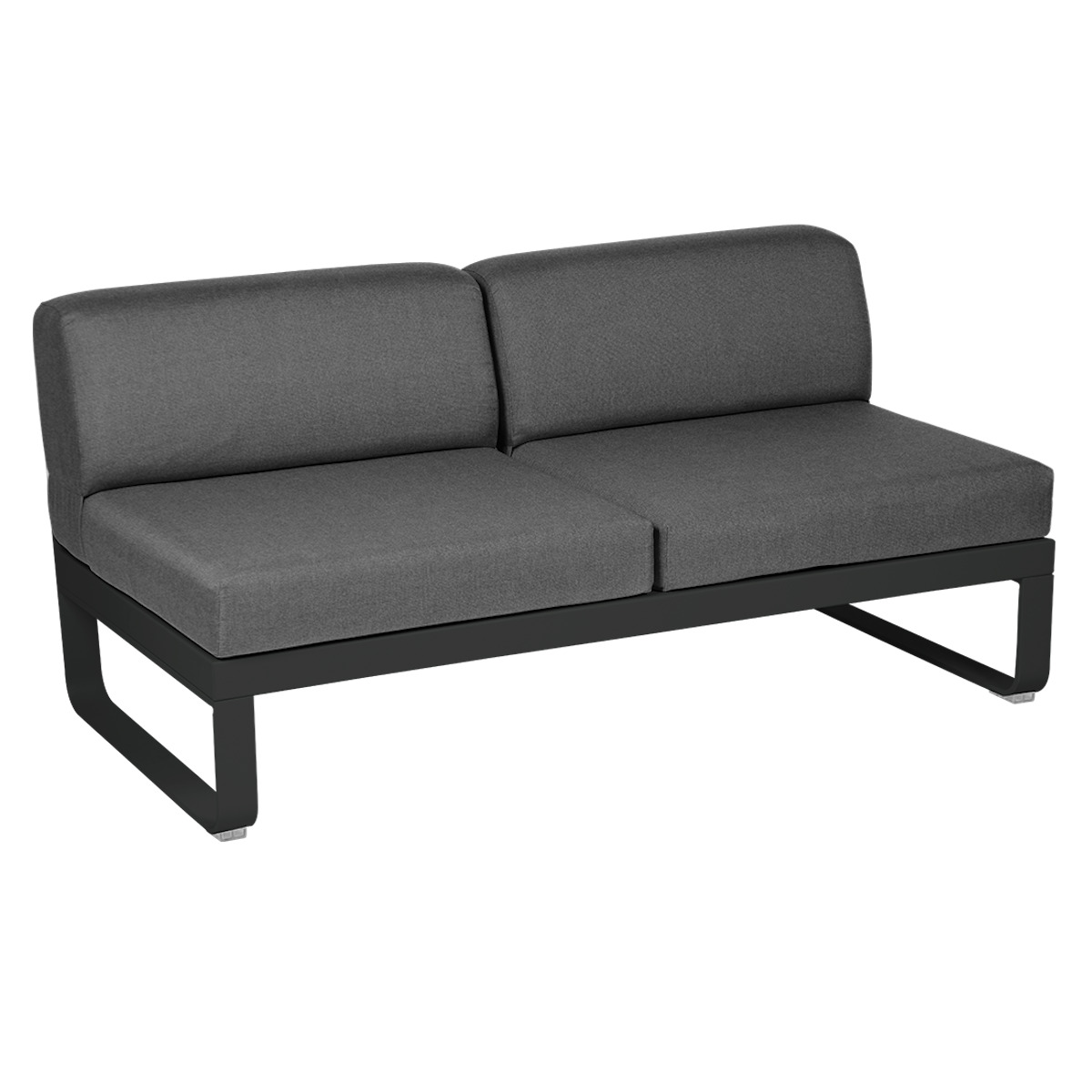 Module central 2 places BELLEVIE Fermob réglisse/gris graphite