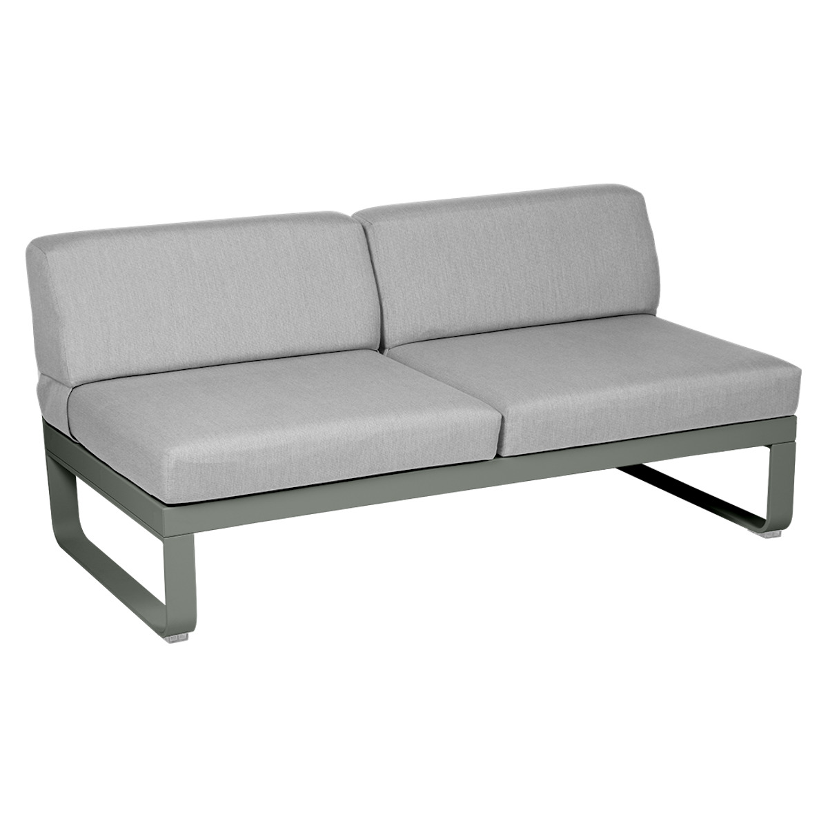 Module central 2 places BELLEVIE Fermob romarin-gris flanelle 