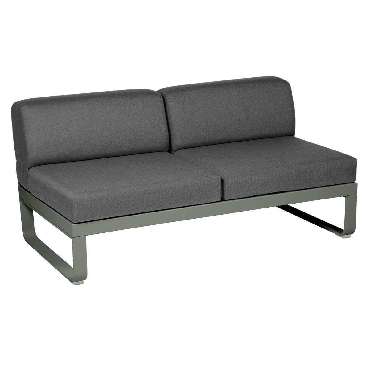 Module central 2 places BELLEVIE Fermob romarin/gris graphite