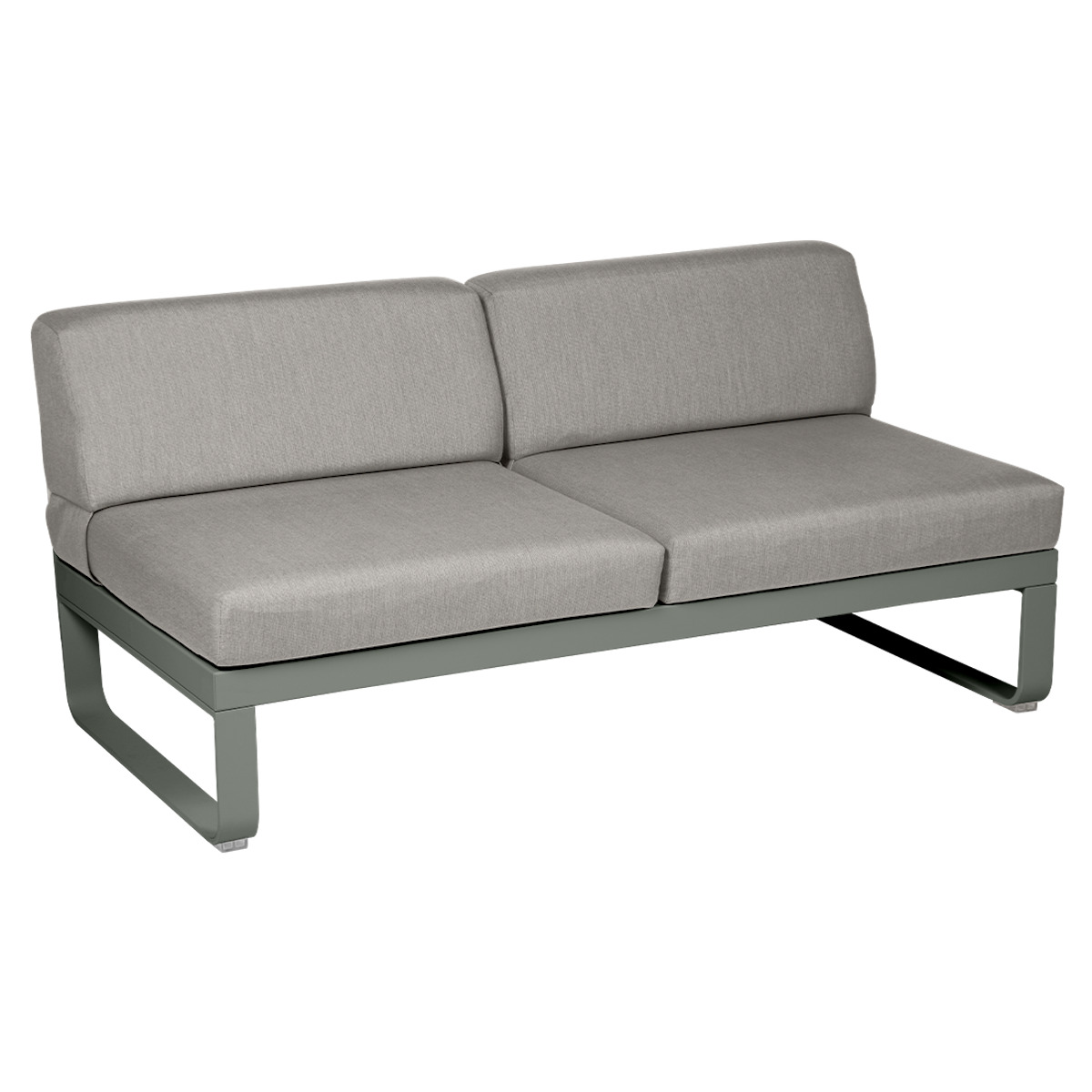 Module central 2 places BELLEVIE Fermob romarin/taupe grisé