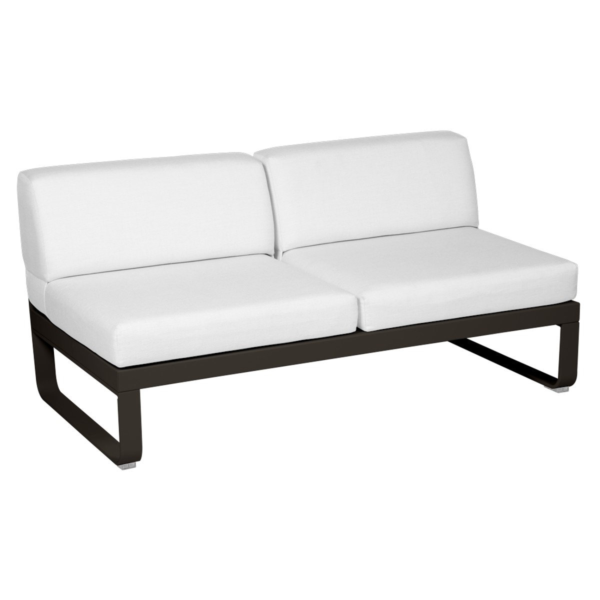 Module central 2 places BELLEVIE Fermob tonka-blanc grisé