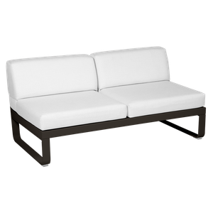 Module central 2 places BELLEVIE Fermob tonka-blanc grisé