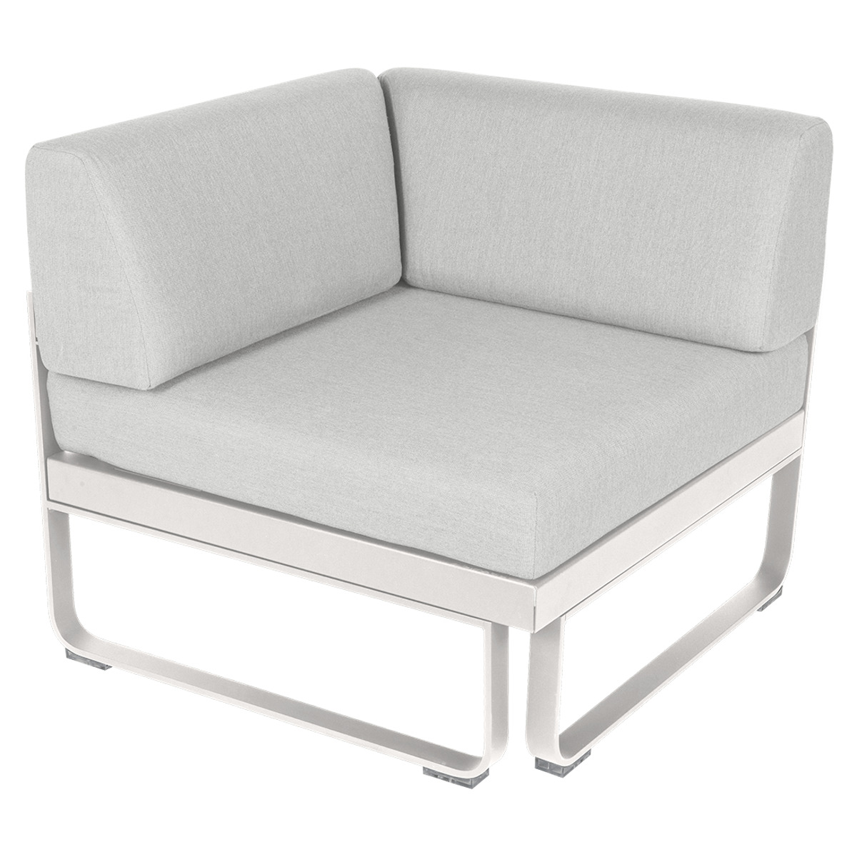 Module d' angle 1 place BELLEVIE Fermob blanc coton-blanc grisé