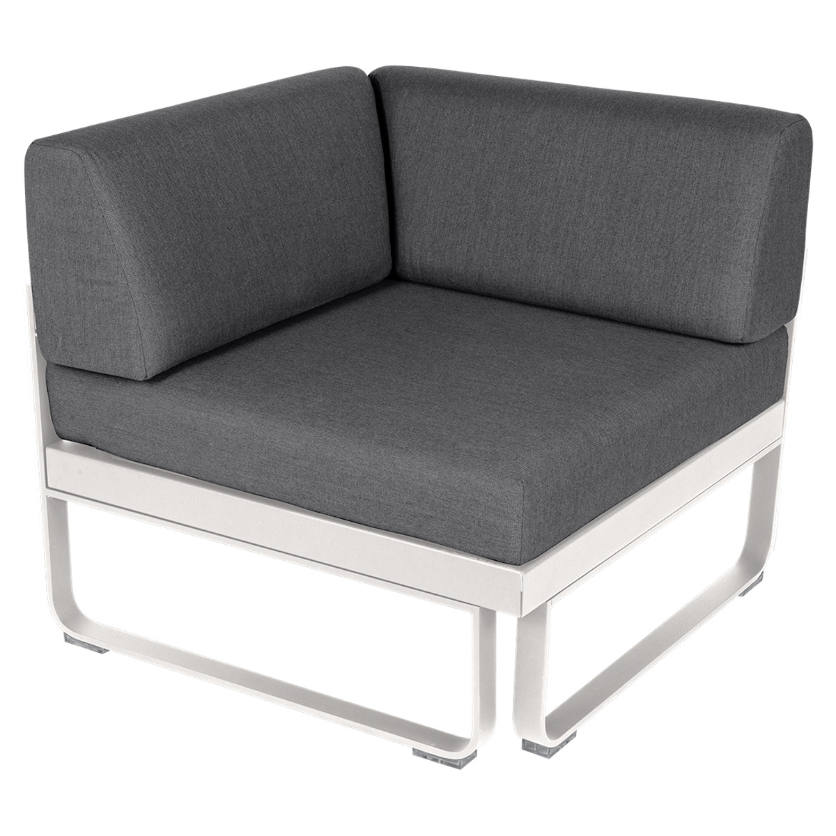 Module d' angle 1 place BELLEVIE Fermob blanc coton-gris graphite