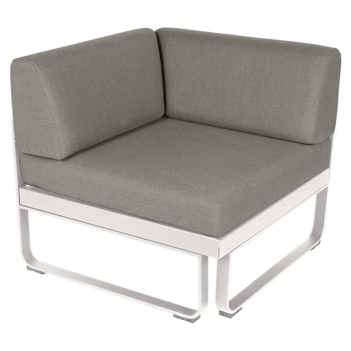 Module d' angle 1 place BELLEVIE Fermob blanc coton-taupe grisé