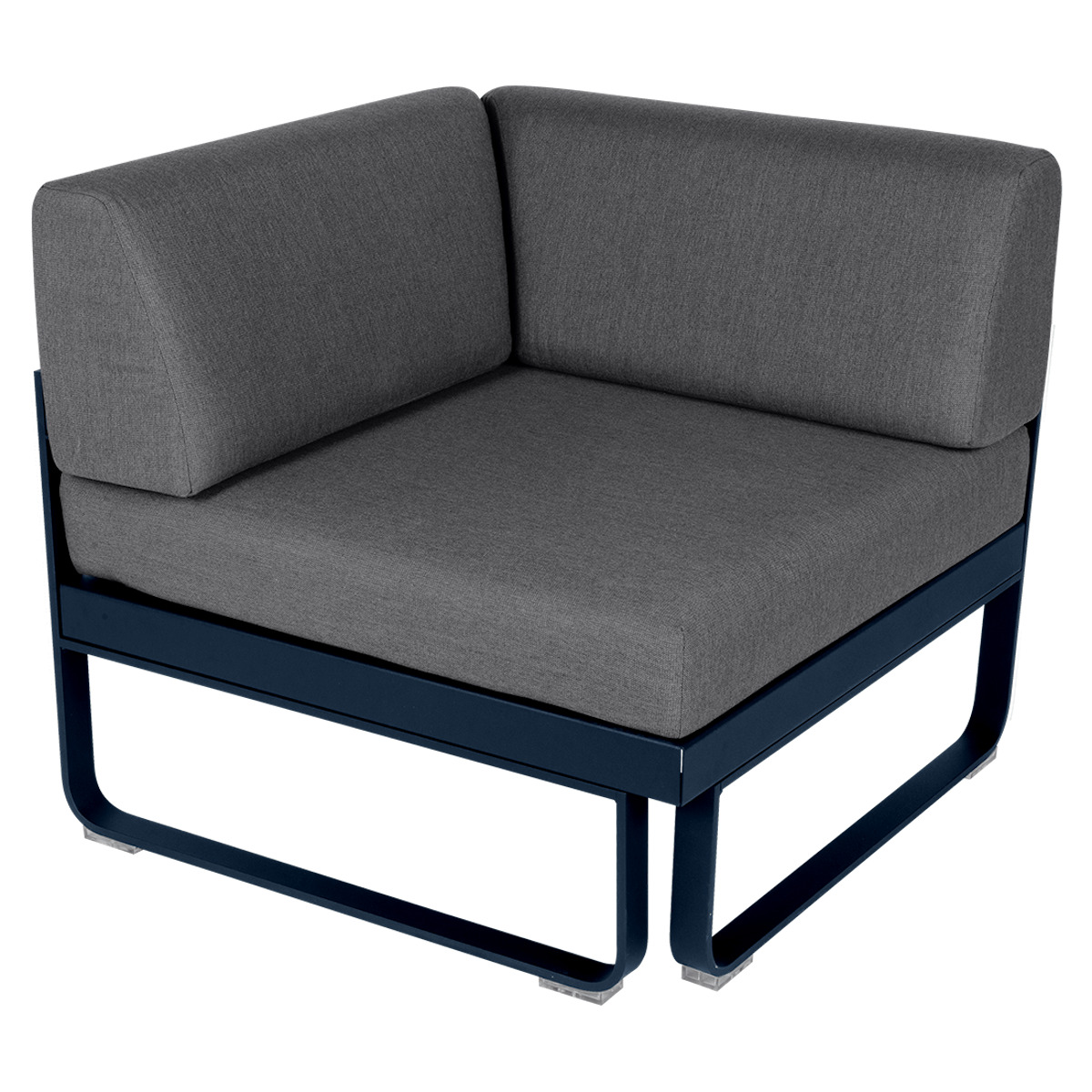 Module d' angle 1 place BELLEVIE Fermob bleu abysse-gris graphite