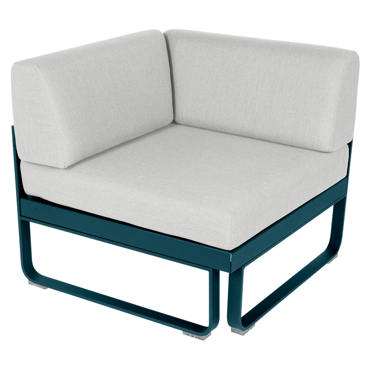 Module d' angle 1 place BELLEVIE Fermob bleu acapulco-blanc grisé