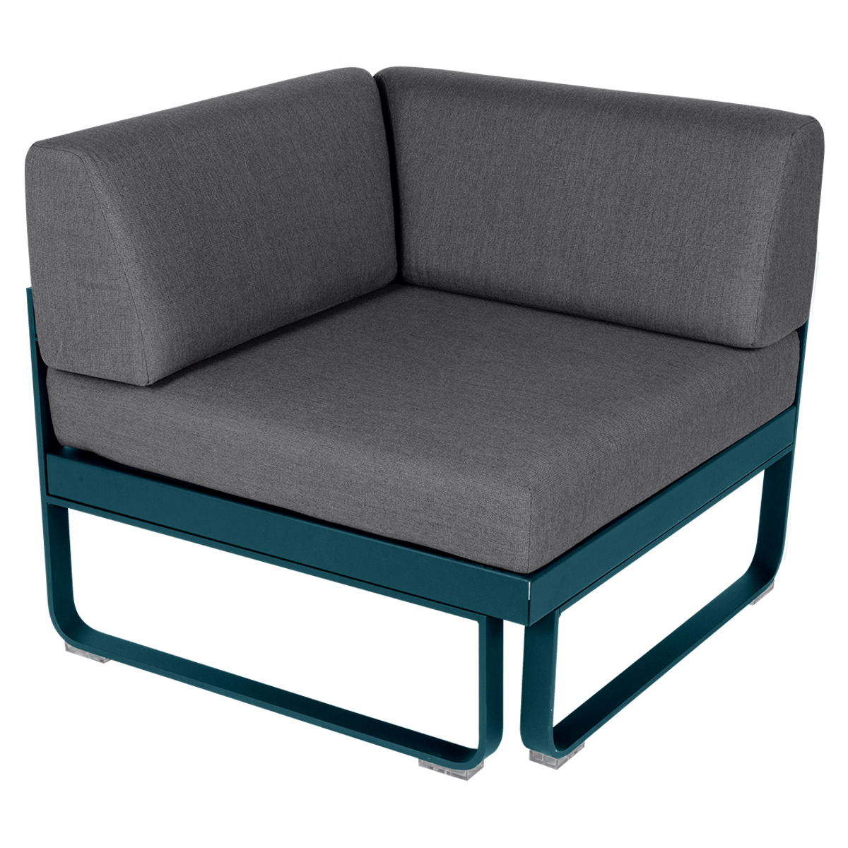 Module d' angle 1 place BELLEVIE Fermob bleu acapulco-gris graphite