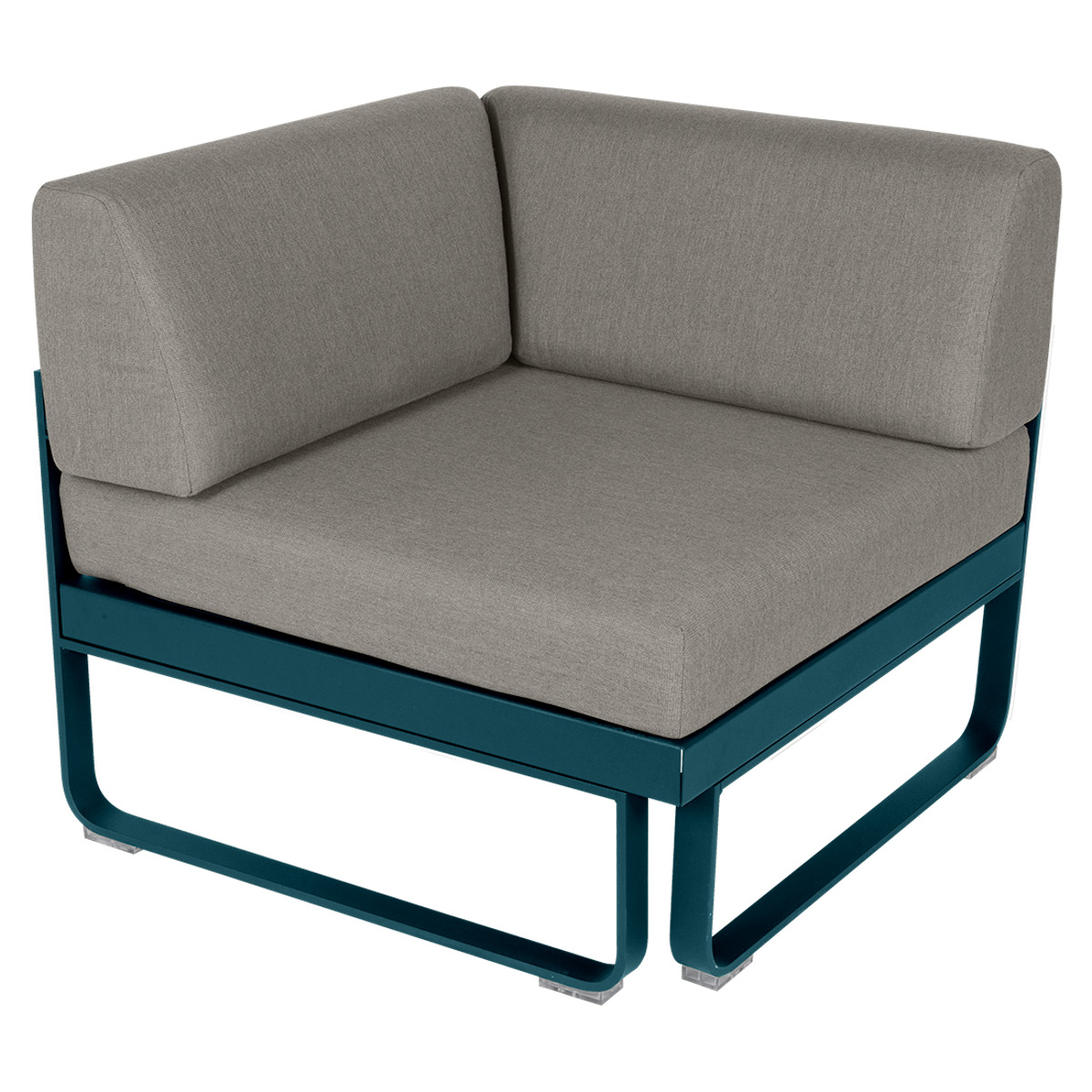 Module d' angle 1 place BELLEVIE Fermob bleu acapulco-taupe grisé