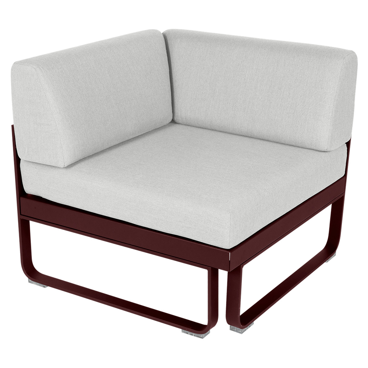 Module d' angle 1 place BELLEVIE Fermob cerise noire-blanc grisé