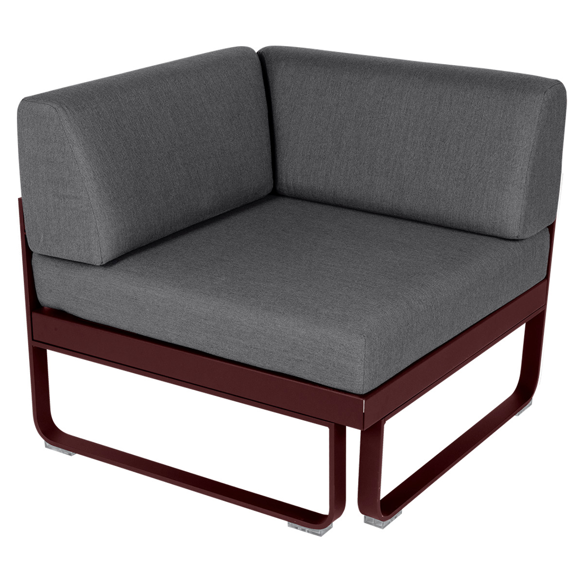 Module d' angle 1 place BELLEVIE Fermob cerise noire-gris graphite