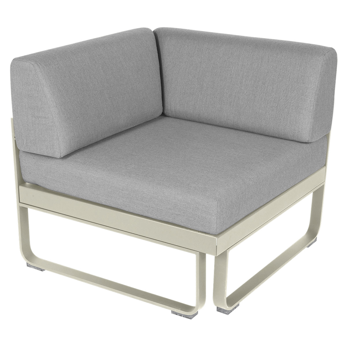 Module d' angle 1 place BELLEVIE Fermob gris argile-gris flanelle