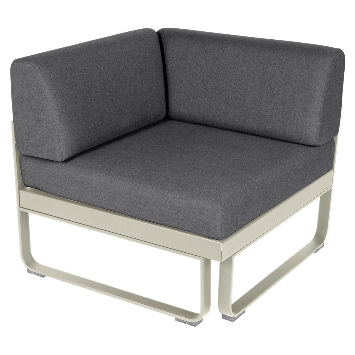 Module d' angle 1 place BELLEVIE Fermob gris argile-gris graphite