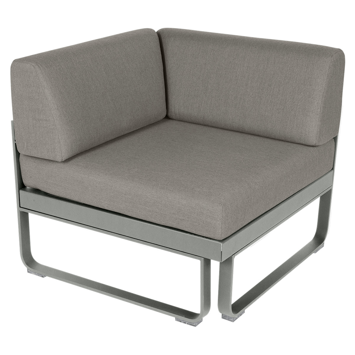 Module d' angle 1 place BELLEVIE Fermob gris lapilli-taupe grisé