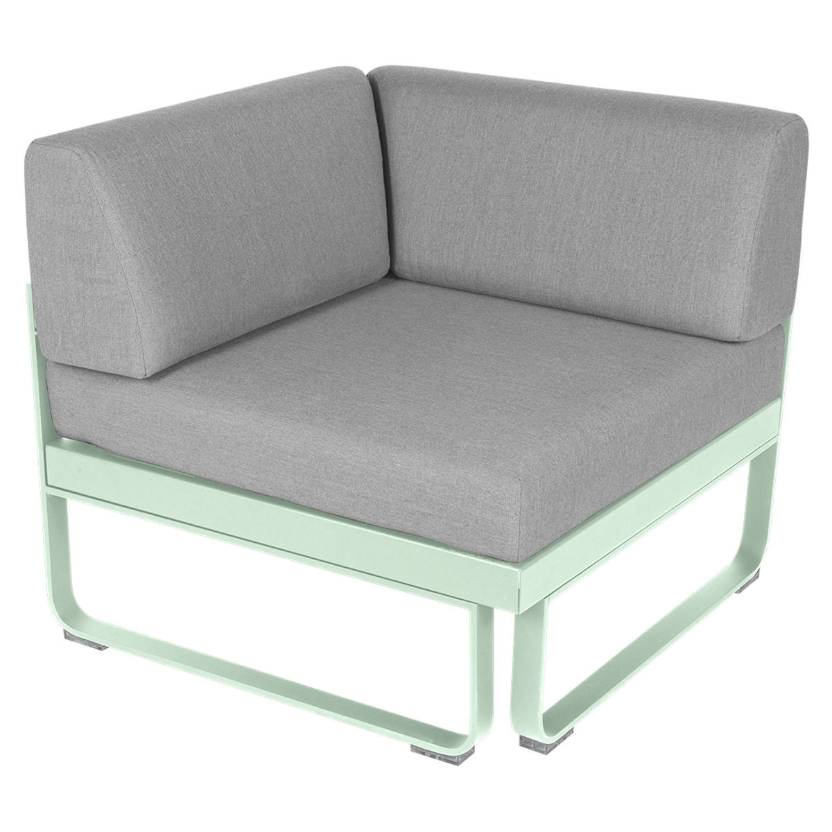 Module d' angle 1 place BELLEVIE Fermob menthe glaciale-gris flanelle