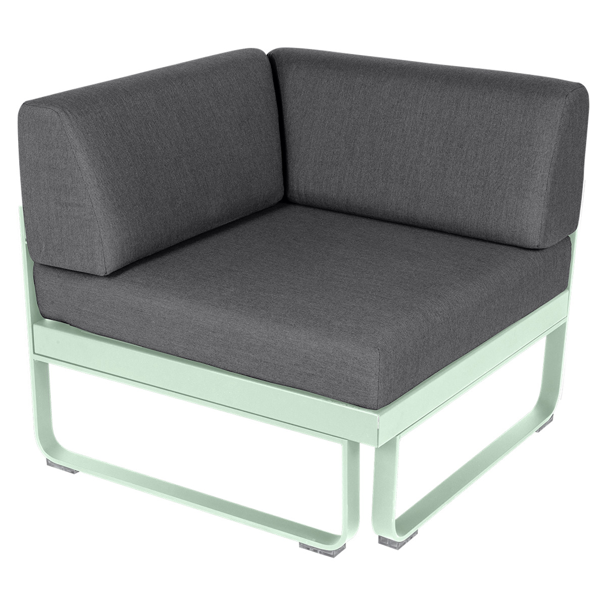 Module d' angle 1 place BELLEVIE Fermob menthe glaciale-gris graphite