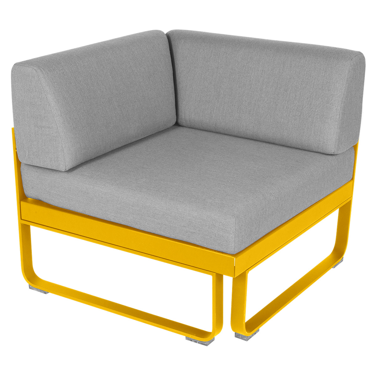 Module d' angle 1 place BELLEVIE Fermob miel NEW-gris flanelle