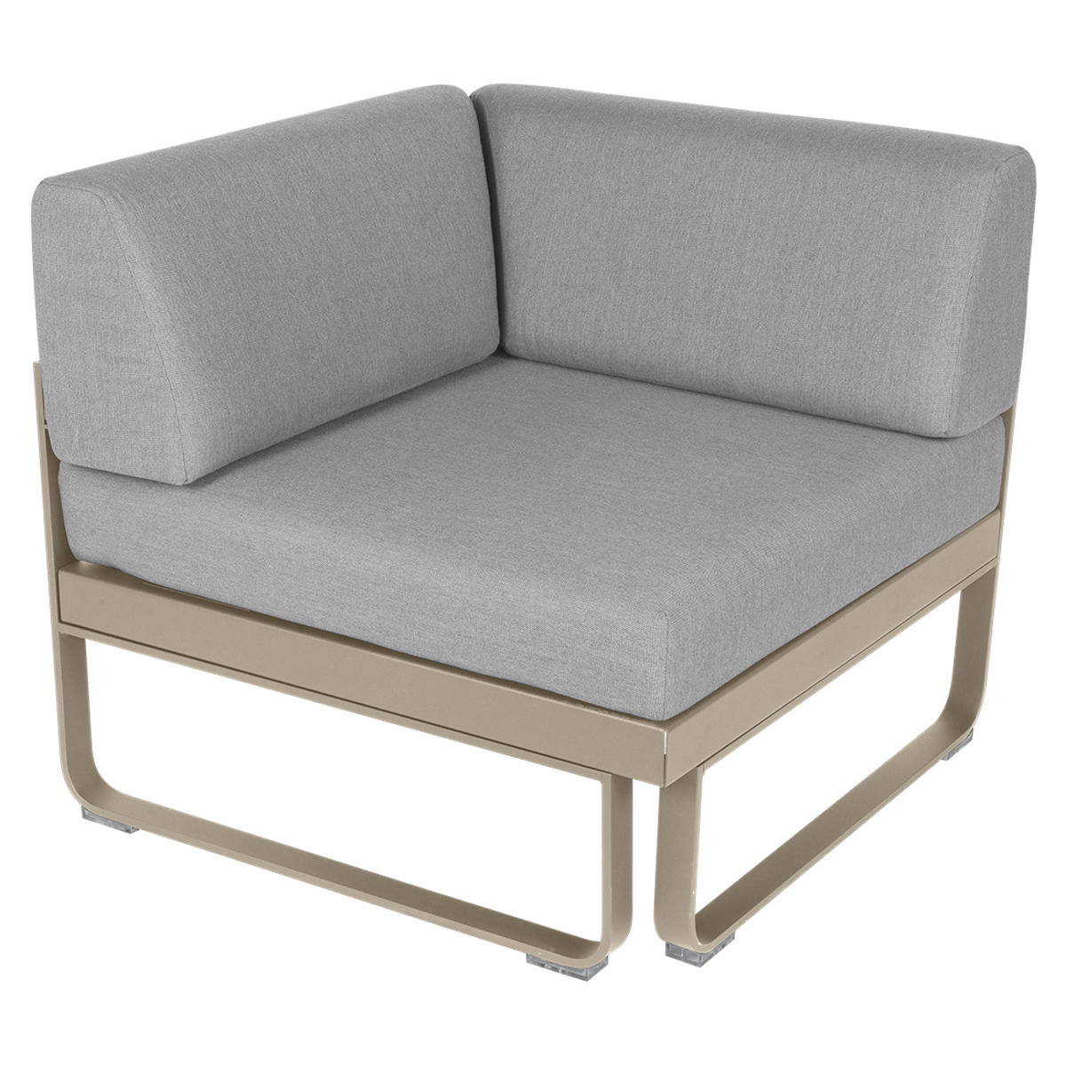 Module d' angle 1 place BELLEVIE Fermob muscade-gris flanelle