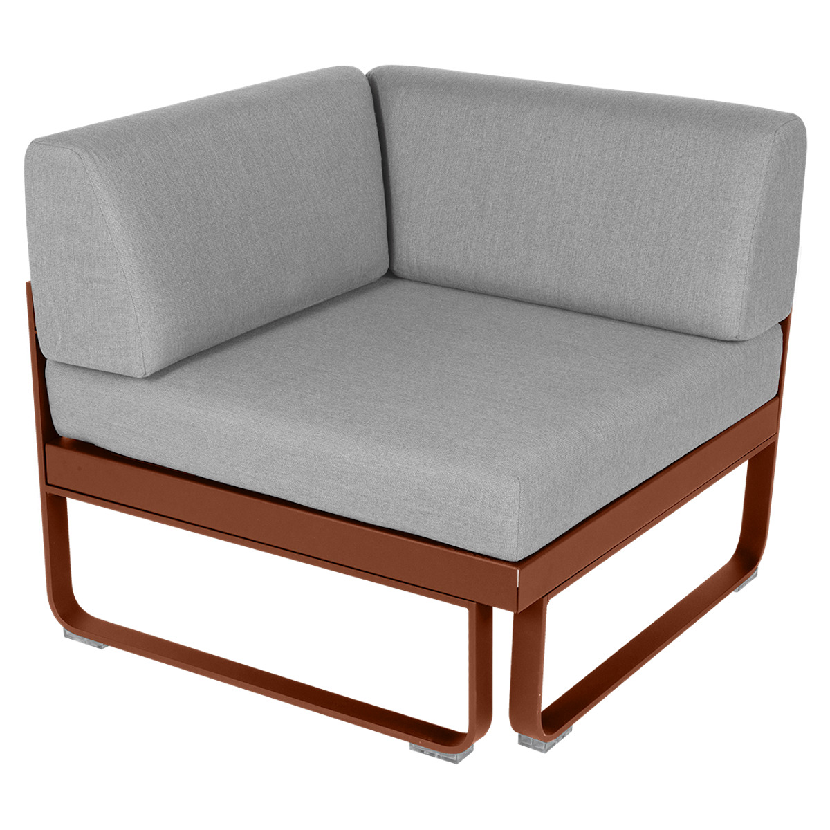 Module d' angle 1 place BELLEVIE Fermob ocre rouge-gris flanelle