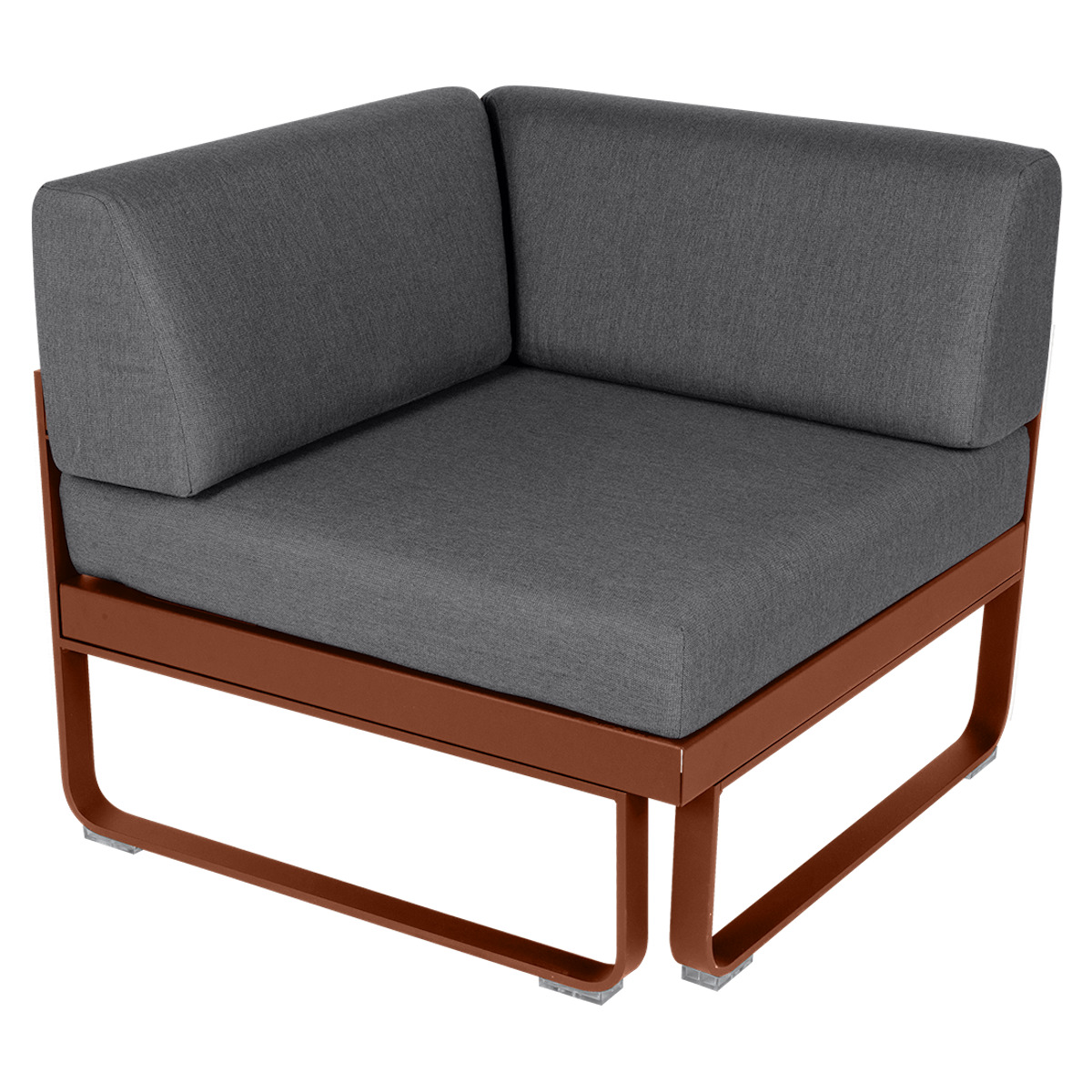 Module d' angle 1 place BELLEVIE Fermob ocre rouge-gris graphite