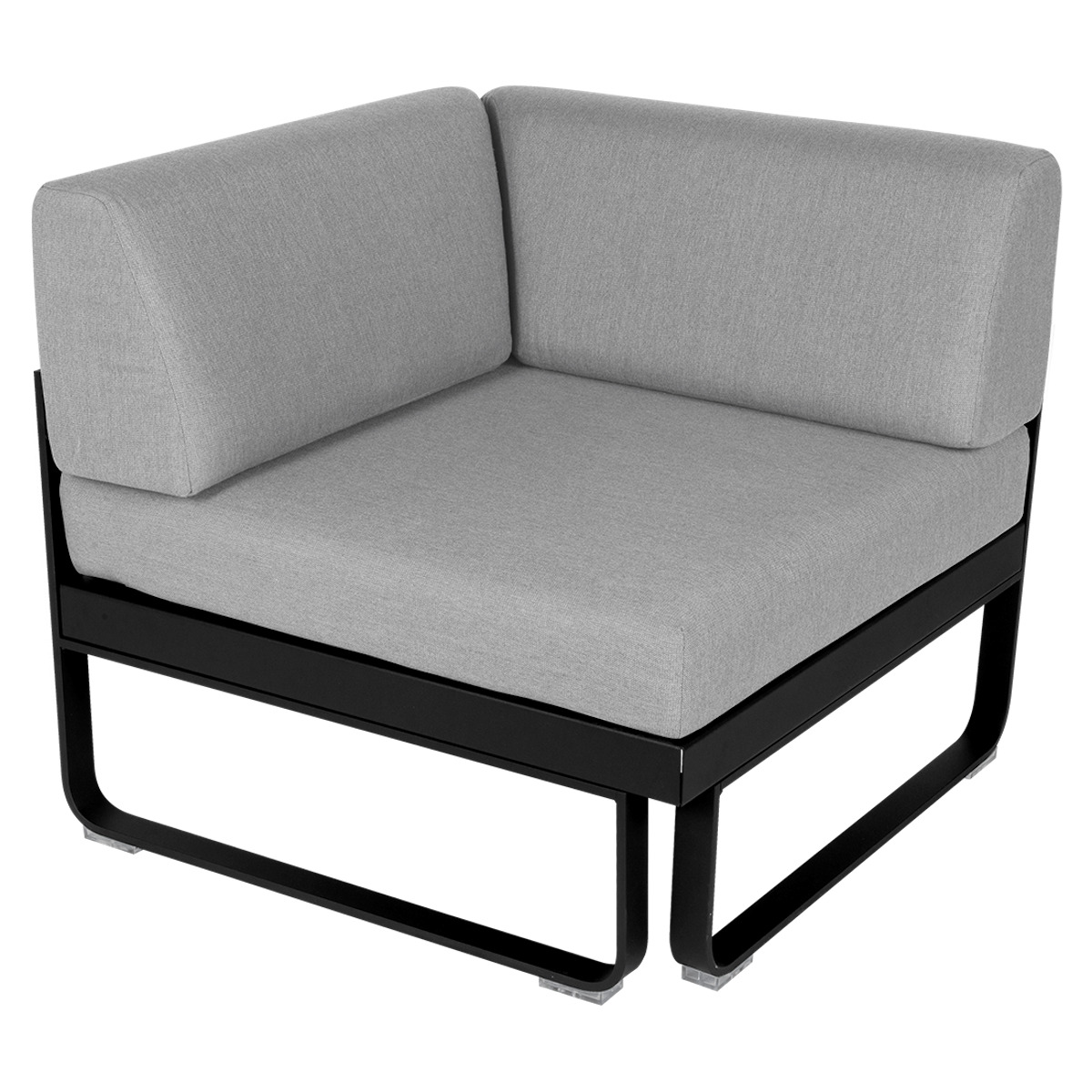 Module d' angle 1 place BELLEVIE Fermob réglisse-gris flanelle
