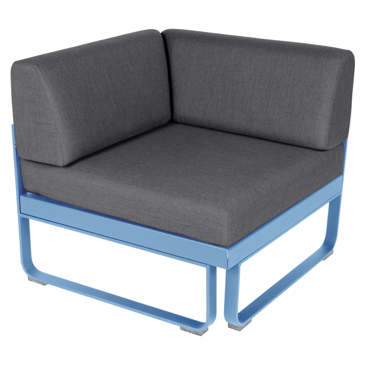 Module d'angle 1 place BELLEVIE Fermob bleu maya-gris graphite