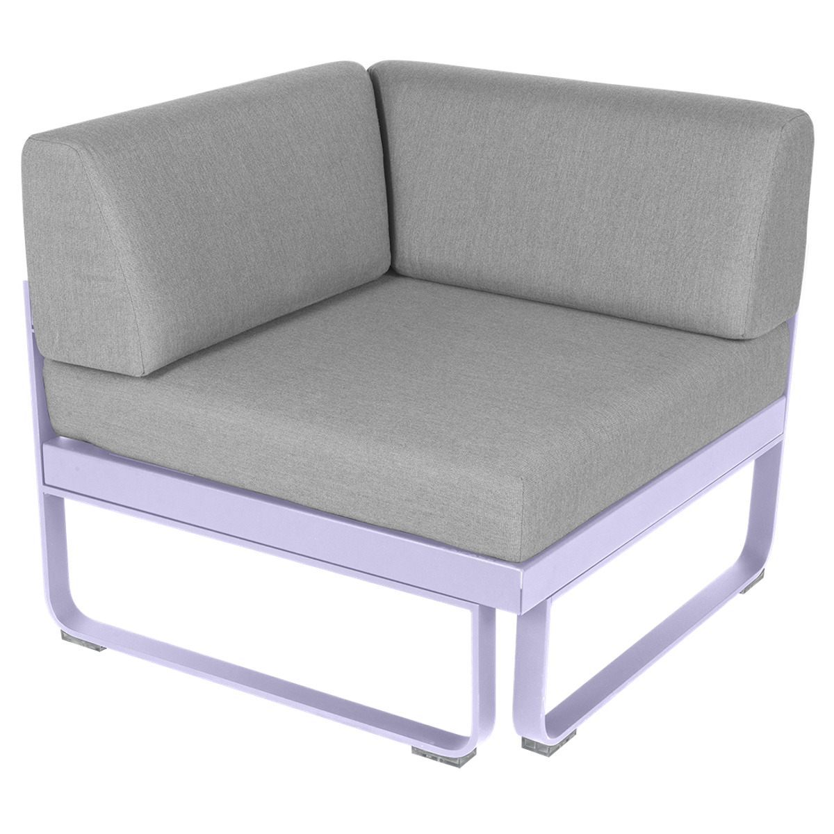 Module d'angle 1 place BELLEVIE Fermob guimauve-gris flanelle