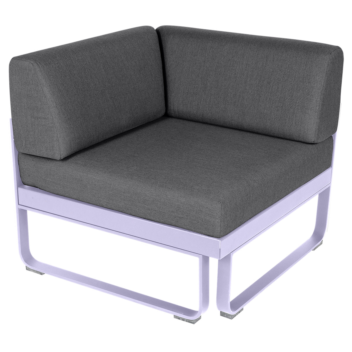 Module d'angle 1 place BELLEVIE Fermob guimauve-gris graphite