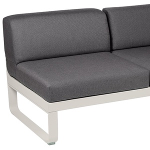 Module d'angle 2 places droite BELLEVIE Fermob gris argile-gris graphite