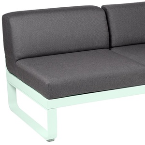 Module d'angle 2 places droite BELLEVIE Fermob menthe glaciale-gris graphite
