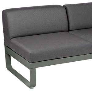Module d'angle 2 places droite BELLEVIE Fermob romarin-gris graphite