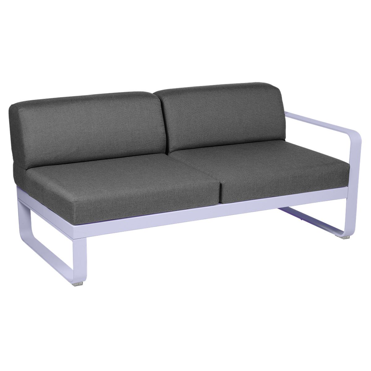 Module d'angle droit 2 places BELLEVIE Fermob guimauve-gris graphite