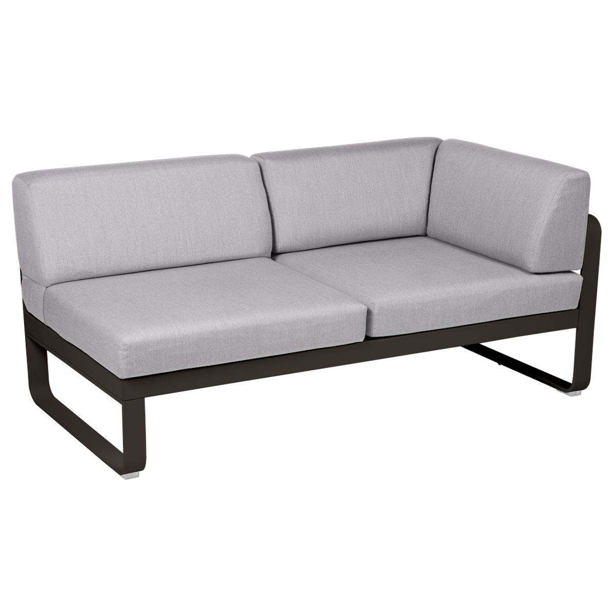 Module d'angle droit 2 places BELLEVIE Fermob tonka-gris flanelle