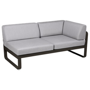 Module d'angle droit 2 places BELLEVIE Fermob tonka-gris flanelle