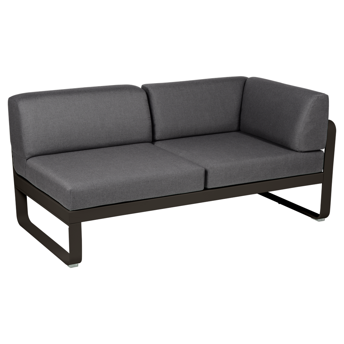 Module d'angle droit 2 places BELLEVIE Fermob tonka-gris graphite
