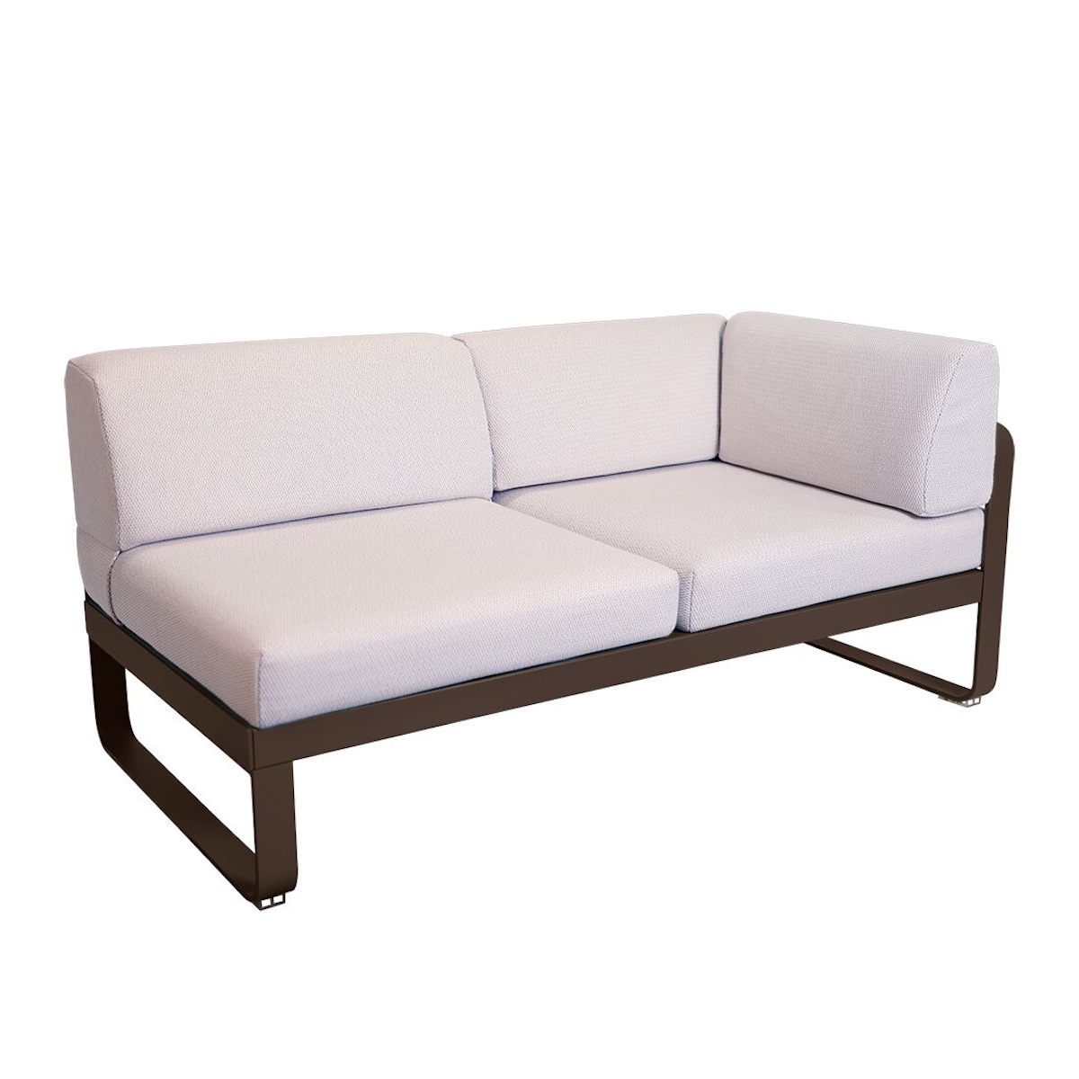 Module d'angle droit 2 places BELLEVIE Fermob tonka-perle