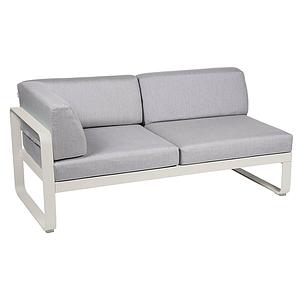Module d'angle gauche 2 places BELLEVIE Fermob gris argile-Gris flanelle