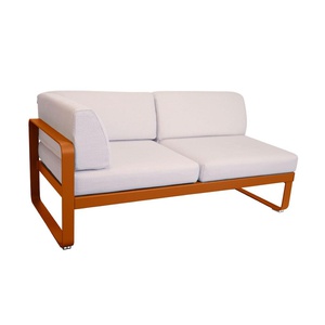 Module d'angle gauche 2 places BELLEVIE Fermob orange confite-perle