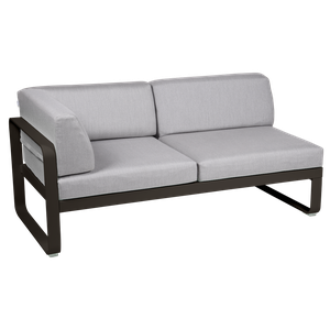 Module d'angle gauche 2 places BELLEVIE Fermob tonka-gris flanelle