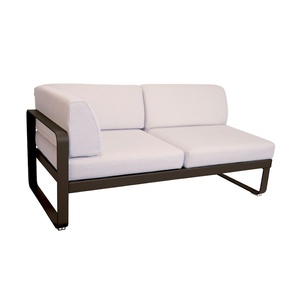 Module d'angle gauche 2 places BELLEVIE Fermob tonka-perle