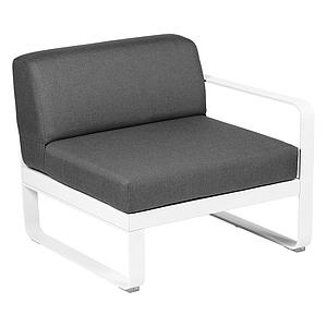 Module droit 1 place BELLEVIE Fermob blanc coton-Gris graphite
